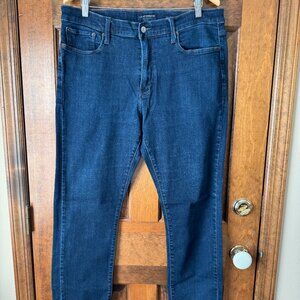 Lucky Brand Dark Rinse 410 Athletic Slim Straight Leg Jeans 36/30